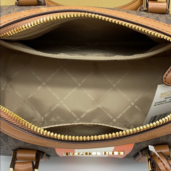 MICHAEL KORS BEDFORD SMALL DUFFLE SATCHEL TNGRINE - Picture 11 of 16